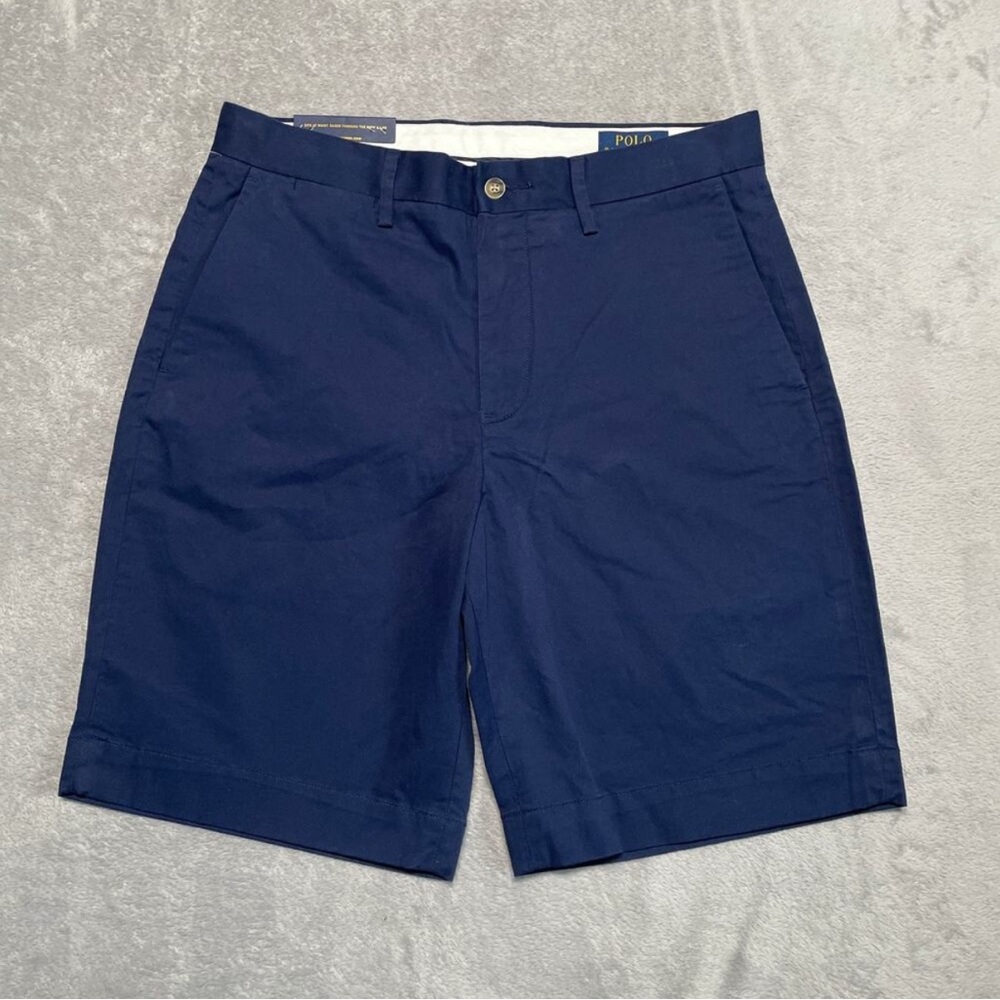 Polo Ralph Lauren Shorts 30 Navy Blue Stretch Classic Fit Chino Classic Preppy